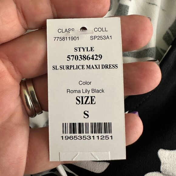 NWT White House Black Market Sleeveless Surplice Maxi Dress Roma Lily #WHBM10 - Picture 4 of 8